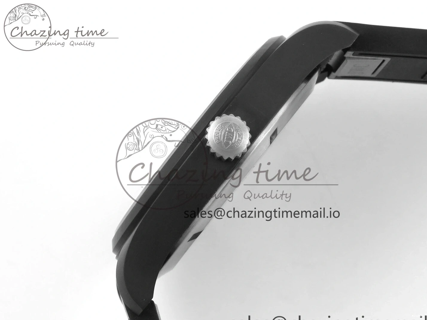 MIROTIME 0424 Pilot Top Gun IW326901 M+F 1:1 Best Edition Black Dial on Black Rubber Strap A SportInspired 6999